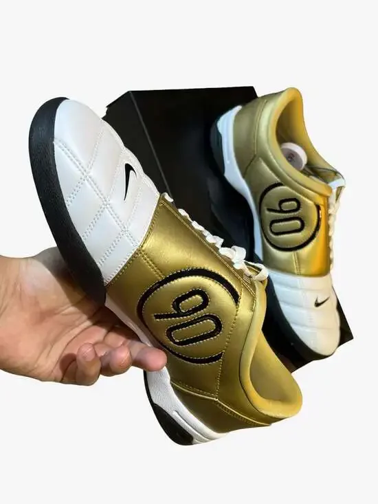 Nike Total 90 III SP White Metallic Gold HJ9351-101 Indoor Soccer Shoes - Picture 2 of 16